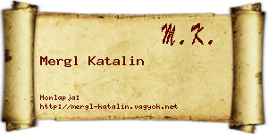 Mergl Katalin névjegykártya